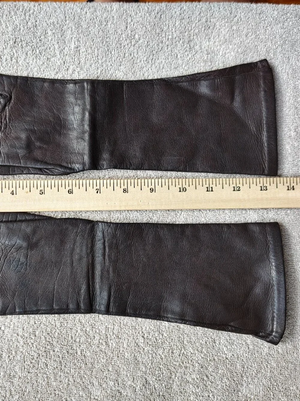 Vintage Grandoe Women Gloves Size 7 Leather Silk Brown Soft Elegant Formal Italy
